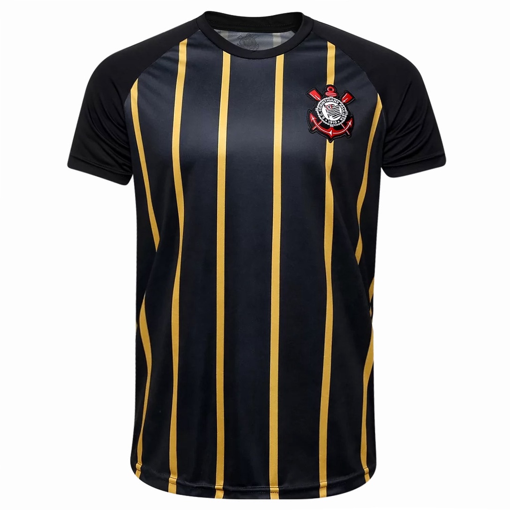 Camisa Corinthians Golden Patch Bordado Masculino