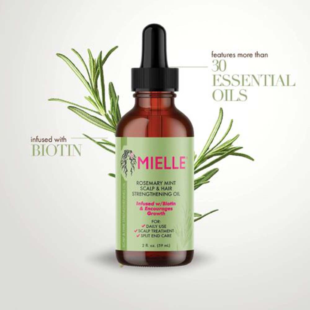 Mielle Organics Rosemary Mint Scalp And Hair Strengthening Oil Infused With Biotin Peppermint 6123