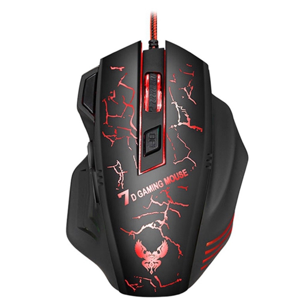 Mouse Gamer Jogo Weibo X7 3200 Com Fio USB Dpi A 1600 Dbi Profissional Para Jogos 7 Botões