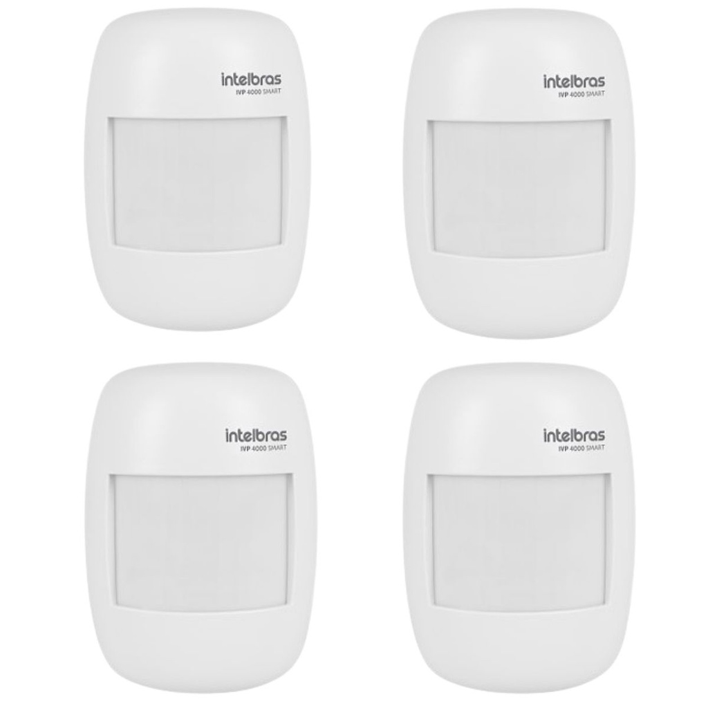Kit 4un Sensor Infrav. Passivo S/Fio Ivp4000 Smart Intelbras | Shopee ...