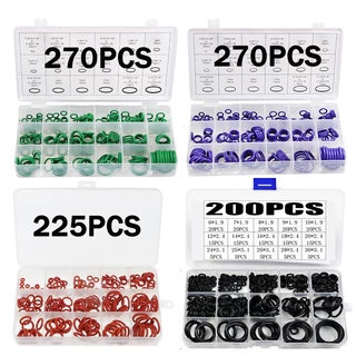 200/225/270Pcs O-Ring Juntas Arruelas Conjunto de anéis de vedação de nitrilo Conjunto de sortimento de anéis O Juntas para relógios