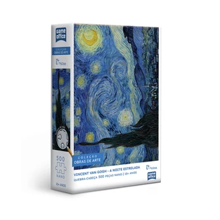 Quebra Cabeça 500 Peças Vincent Van Gogh A noite estrelada