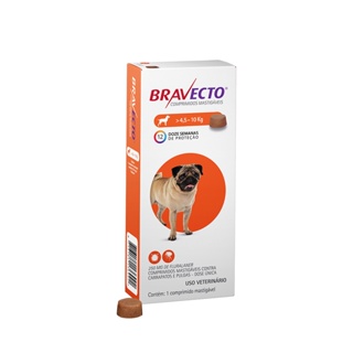 Antipulgas e Carrapatos MSD Bravecto para Cães de 4,5 a 10kg (250mg)