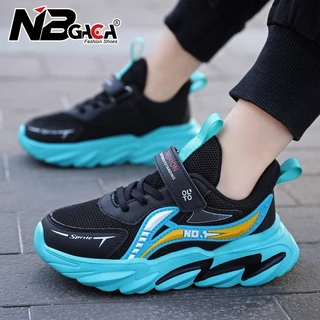 Kids Sneaker Fashion Running Shoes Boys New Autumn Winter Mesh Leather Casual Walking Crianças Tênis De Passeio Ao Ar Livre Conforto Respirável Sapato Esportivo Leve