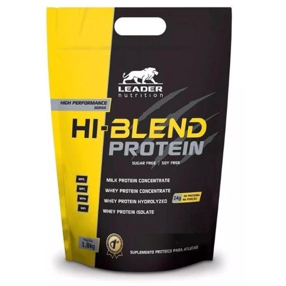 Whey Hi Blend Protein 1,8kg Sorvete de Baunilha Sem Soja Leader Nutrition