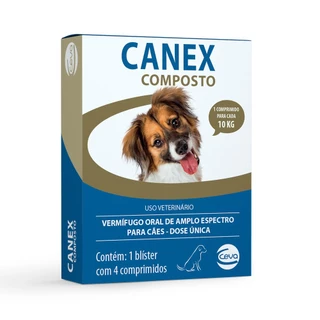 Vermífugo Ceva Canex Composto Com 4 Comprimidos