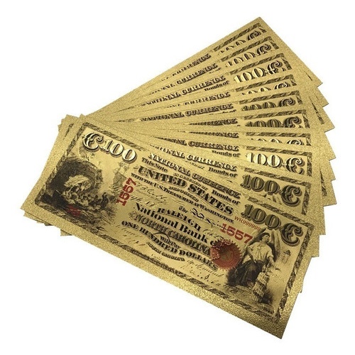 Cédula Estados Unidos 100 Dolares Gold - Carolina do Norte - FE ...