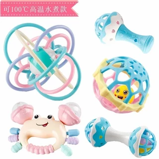 Mordedor Conjunto Bebê Brinquedos De 0-1 Anos De Idade . Teether Set Pode Ser Fervido Morder Goma 3-6-12 Meses Recém-Nascido Meninos E Meninas Chocalho De Mão Educação De Aprendizagem Precoce