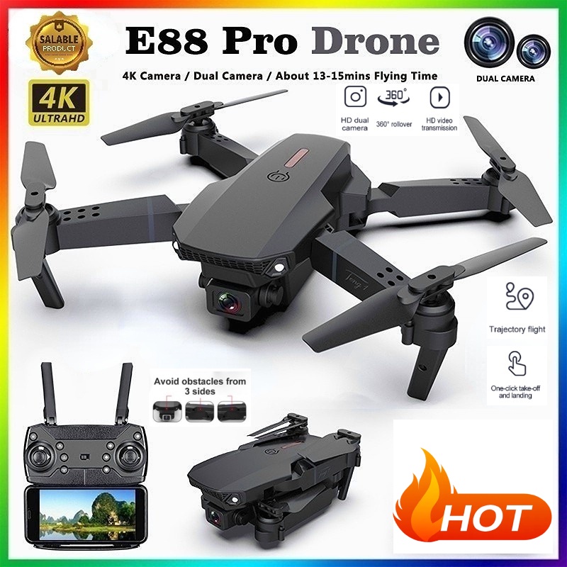 E88 Pro drone 4K HD Controle Remoto Com Câmera Dupla De Alta altitude Gravação De Vídeo Portátil De Quatro Eixos