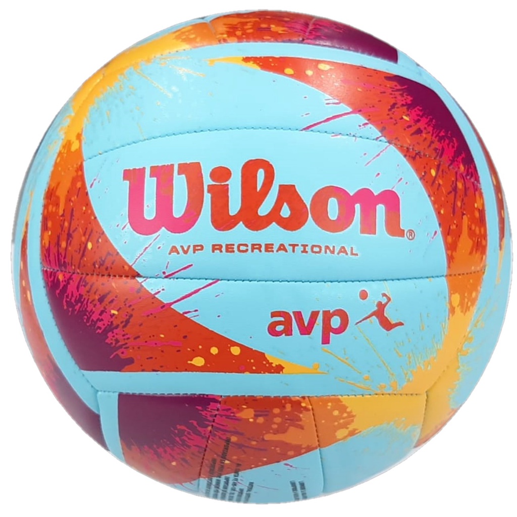 Wilson AVP Splatter - Ballon De Beach Volley Officiel - Cuir Synthétique - 18 Panneaux