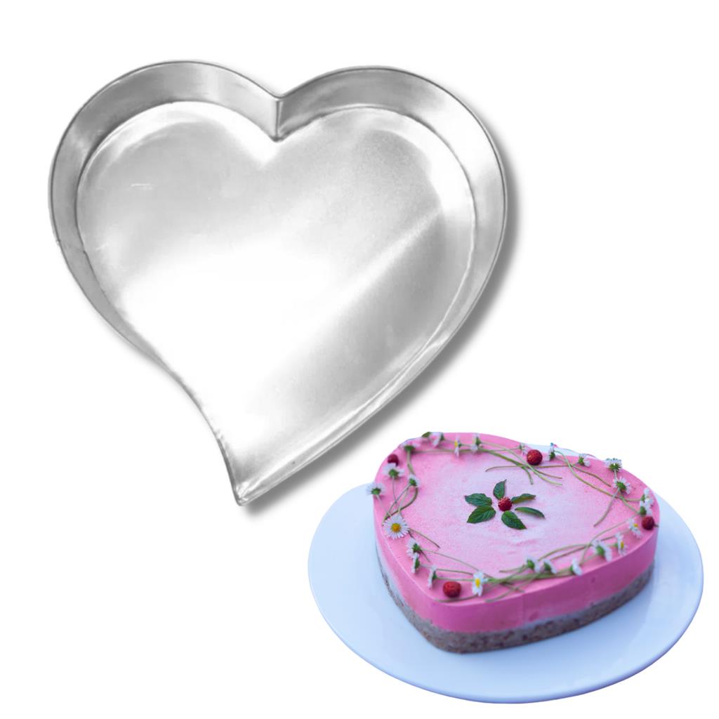 Forma De Bolo Coracao 25 Cm Em Aluminio Confeitaria | Shopee Brasil