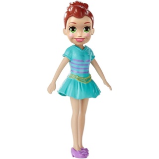 Polly Pocket Happy Hour Morena com Vestido Azul - Mattel