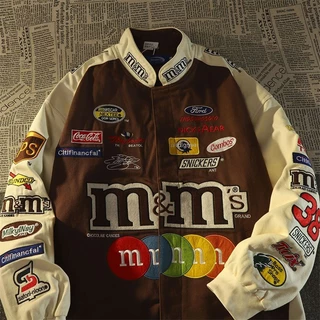 [Nova Chegada Ao Inverno] American Retro Hip-Hop Baseball Uniformes Americanos Homens Mulheres Casaco Casual De Motocicleta