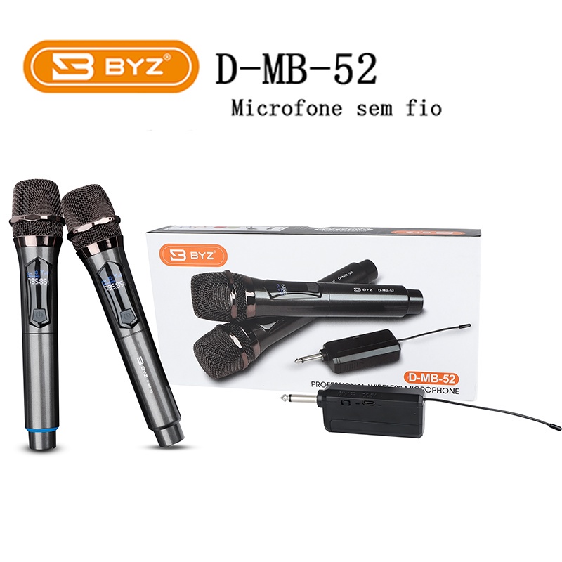 Microfone Sem Fio Duplo De Mão Turbo Uhf Te-58 Profissional - INTERMEZZO