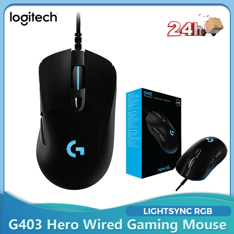  Logitech G403 Hero Wired Gaming Mouse, Hero 16K Sensor