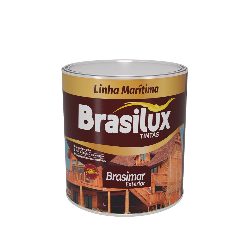 Verniz Para Madeira Marítimo 900ml Brasilux Cores
