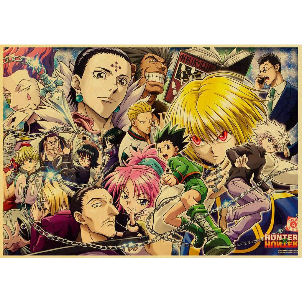 Clássico japonês Anime Hunter x Hunter Poster, pintura vintage