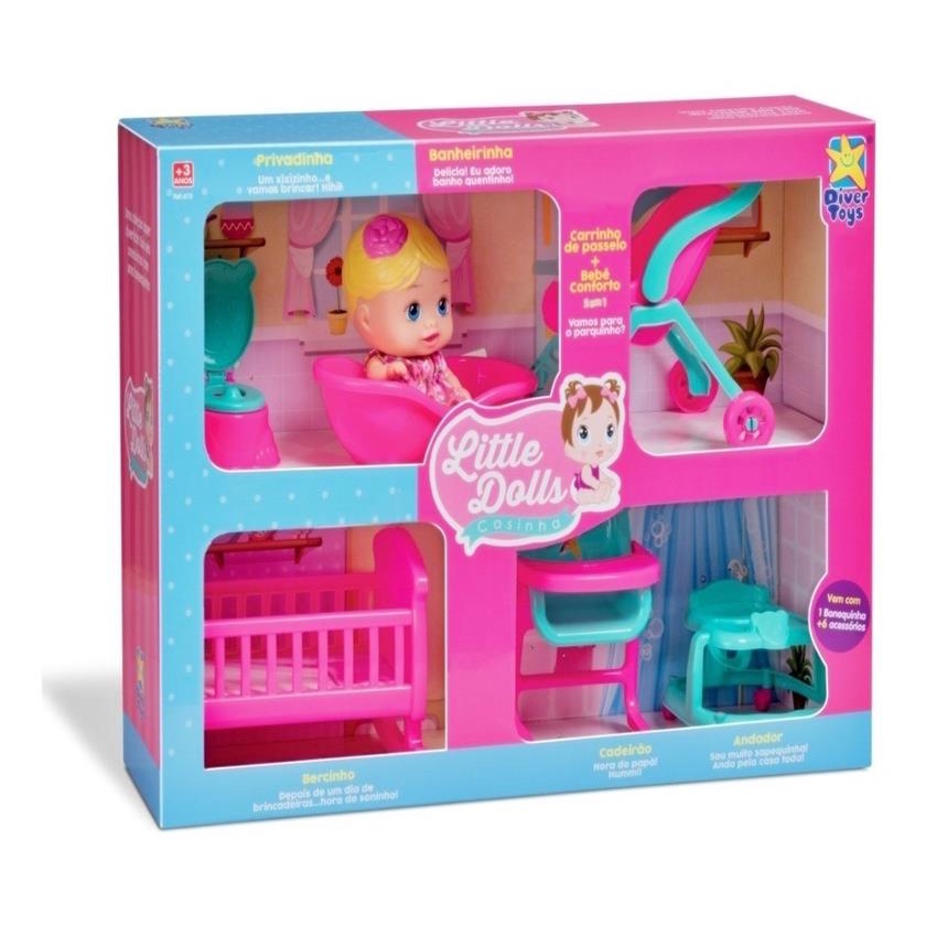 Brinquedo Little Dolls Casinha Divertoys Shopee Brasil