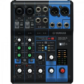 Mesa De Som Yamaha MG06X 6 Canais Mixer Phantom Power