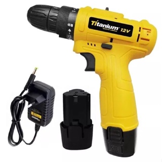 Parafusadeira A Bateria Furadeira 12v Bivolt AmarelaTitanium
