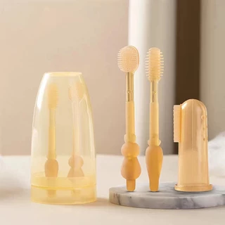 0-18M Escova De Dentes Para Bebês Limpeza Bucal E Língua De Silicone Os Do Bebê