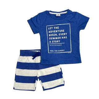 Conjunto infantil menino camiseta m/m bermuda moletinho 123