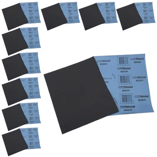 Folha de Lixa Pano Metal Grão 100 com 10 Unidades BOSCH