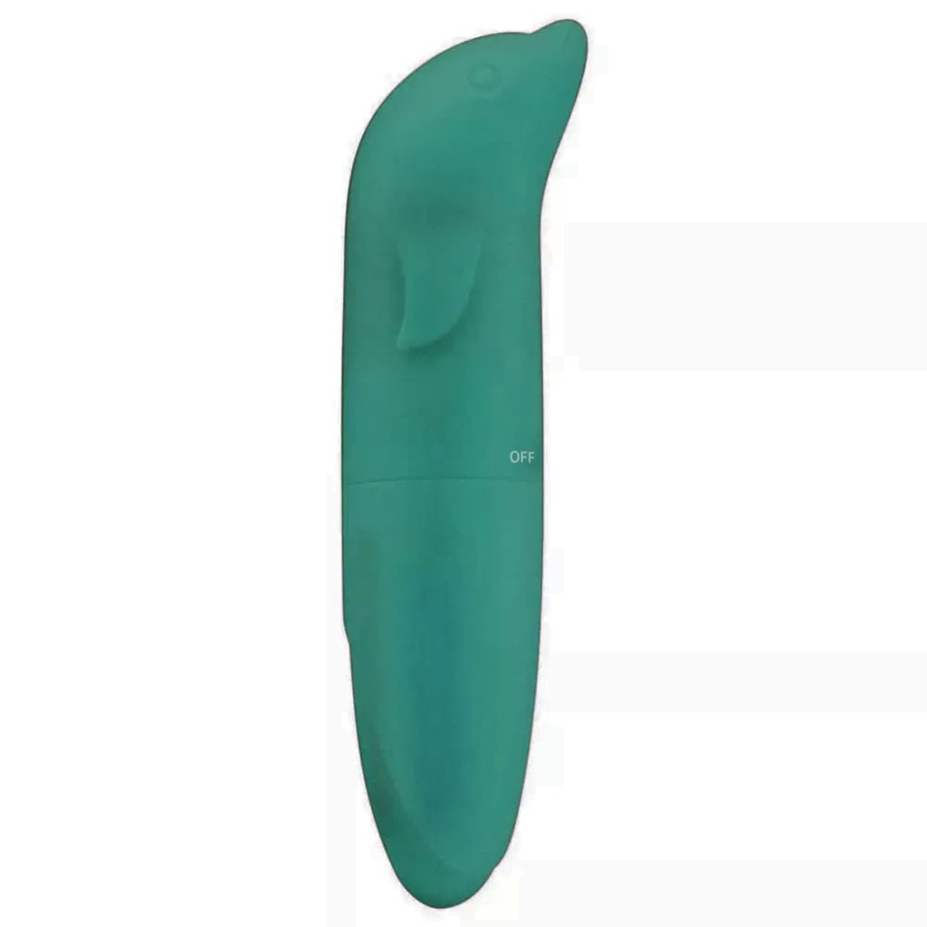 Vibrador Estimulador Massageador Ponto G Formato Em Golfinho Aveludado Verde Shopee Brasil