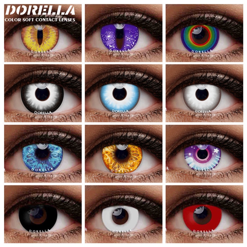 D'ORELLA-Lente De Contato Colorida Para Os Olhos Cosplay Anime Cosméticos Anuais Maquiagem De Beleza Dos De