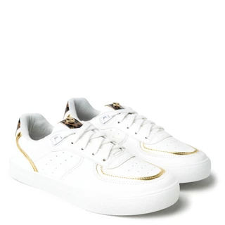Tênis Branco/Ouro Animal Print/Onça 9920.01_1