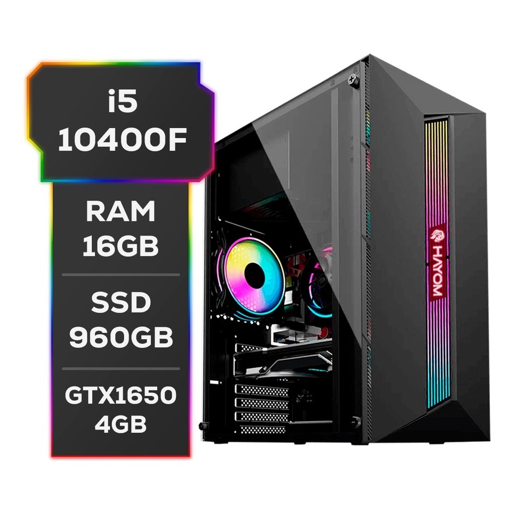 Computador Gamer I5 + 16gb Memória Ssd 960gb + Gtx1650 4gb