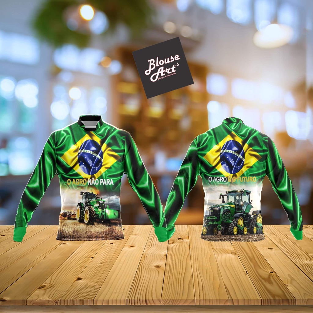 Camisa Proteção Uv50 Manga Longa Brasil Agro É O Futuro Ag02