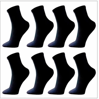 Kit 12 pares de meia pretas algodão cano alto conforto