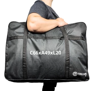 Bolsa Mala Sacoleiro Grande Preto Reforçado 66x49x20 Sacolão