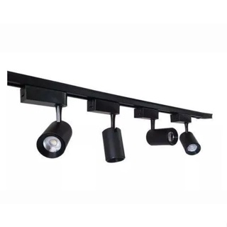 kit Trilho Eletrificado 1m + 4 spots 7w Preto Luz Branco 6500k/Neutro 4000k/Amarelo 3000k