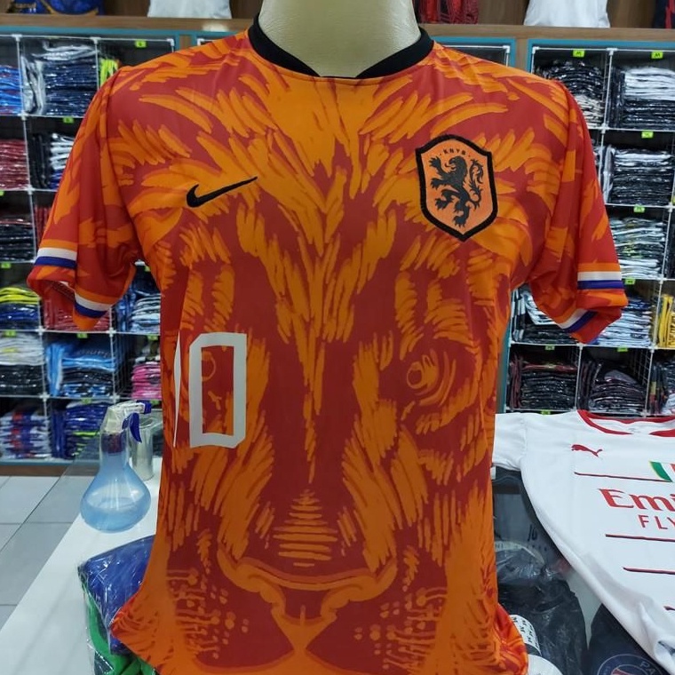Camisa Seleção Holanda Laranja Home Torcedor Nike Masculina | Shopee Brasil