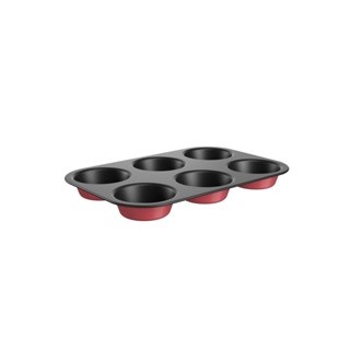 Forma Com 6 Divisões Brinox Bakeware 27,2 x 18 x 2,5 cm Cereja