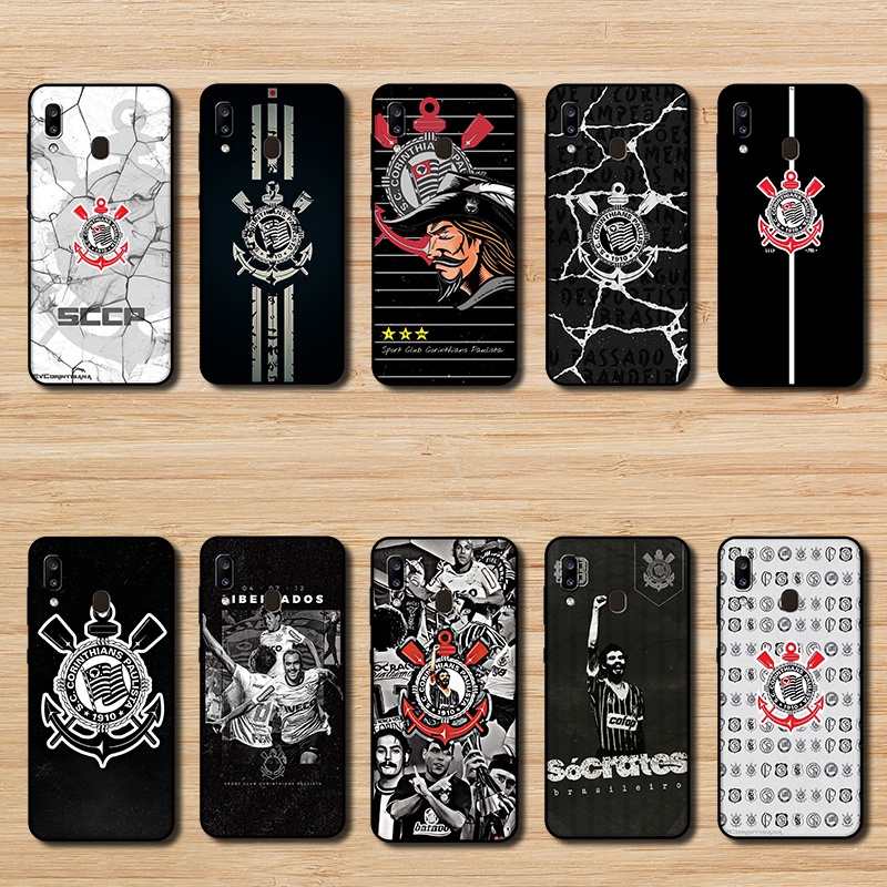 Estojo Para Telefone Samsung Galaxy A20 A30 M10S A40 M20 corinthians TPU De Concha Macia