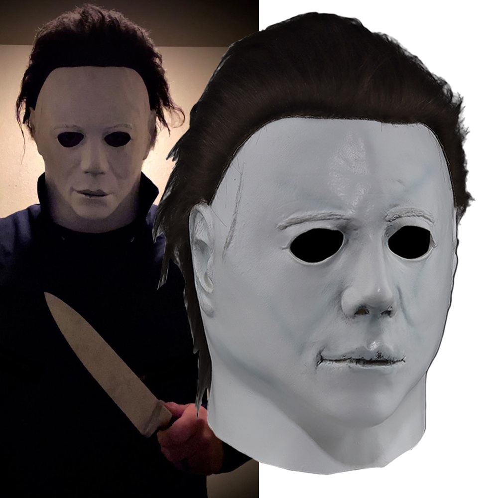 VCPQ 1978 Halloween Michael Myers Máscara Cosplay Horror Sangrento Assassino Demônio Látex Capacete Carnaval Masquerade Festa Costume Props