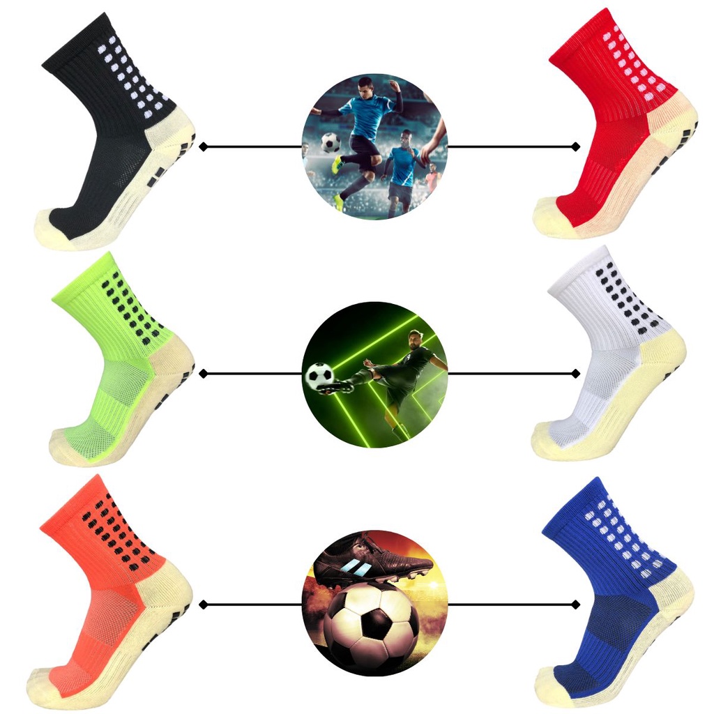 Meia Antiderrapante Futebol Esportivo Profissional Meião Tipo Trusox Pro Soccer Prosocks Cano Médio