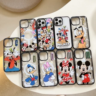 Capa De Telefone Disney Mickey E Amigos Clear Casetify Magsafe Compatível Com iPhone 16 15 14 13 12 11 Pro Max Plus , Protetora Rígida Acrílica