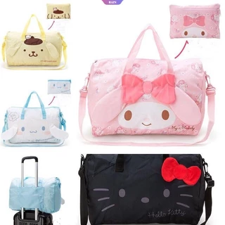 Sanrio Kuromi Hello Kitty My Melody Cinnamoroll Pom Purin Viagem Portátil Dobrável Ombro [RAIN]