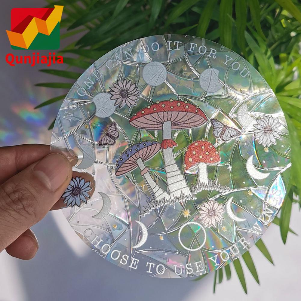 [Qunjiajiajia.br] Adesivos Para Janelas Arco-Íris Filme Estático Doméstico Sem Cola Decalque De Arte Decorativa Em PVC