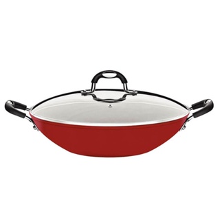 Wok Tramontina Mônaco Induction Alumínio Antiaderente Starflon e Ext. Siliconado 32cm 4,5L 28708732