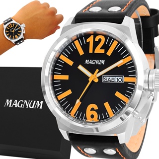 Relógio Masculino Magnum Dourado Original 2 Anos Garantia