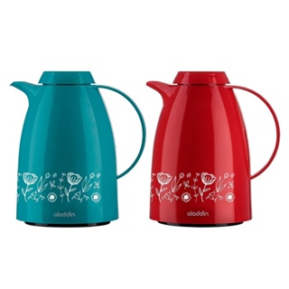 Bule Aladdin Verona, 0,75 Litros, Decorada, Vermelha/Aqua