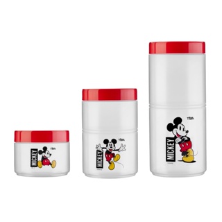 Kit com 3 Potes Organizador Mickey Vermelho