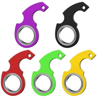 Chaveiro Multicolor De Alívio De Ansiedade Metálica Estresse Finger Spinner Adultos Kids Antistress Spinning Luminous Toys Relieve Boredom Party