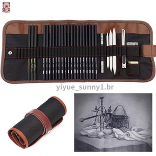 29 Peças Kit De Pintura Profissional Para Desenho / Lápis / Arte / Borracha / Carvão YUE