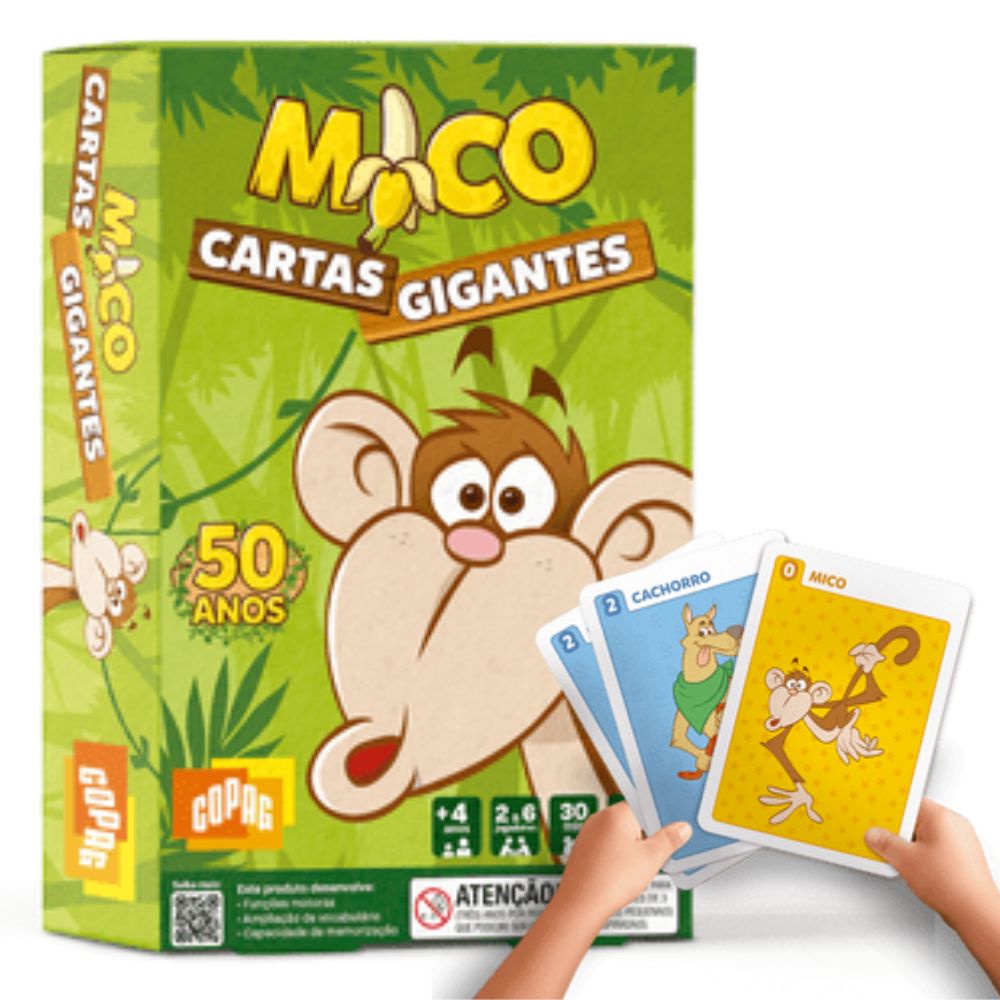 Jogo Do Mico Carta Educativo Infantil Menino Menina 4 Anos Copag Original  Divertido com 55 Cartas no Shoptime